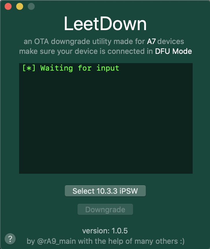A7降级神器LeetDown，5S、mini2、iPad Air1可完美降级iOS 10.3.3-抖有网